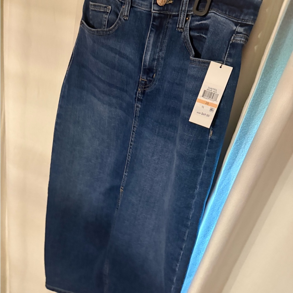 NWT - Maxi Jean Skirt / Long DKNY Denim Pencil Skirt/ Maxi Skirt - Picture 7 of 12